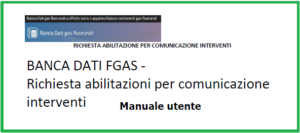 abilitazione per comunicazione interventi FGAS manuale utente