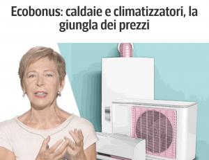 Ecobonus: caldaie e condizionatori