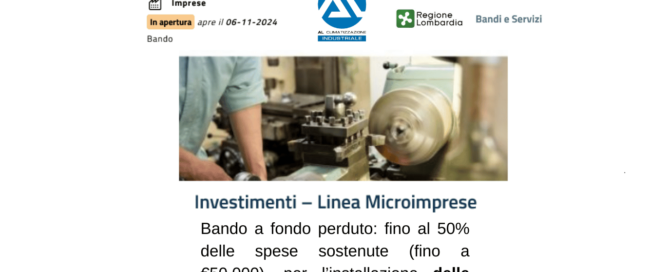 Bando Investimenti Linea Microimprese per le Pompe di Calore Industriali BRESCIA LOMBARDIA